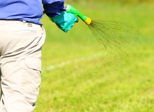 turf doctor lawn techician servicing for lawn water retention