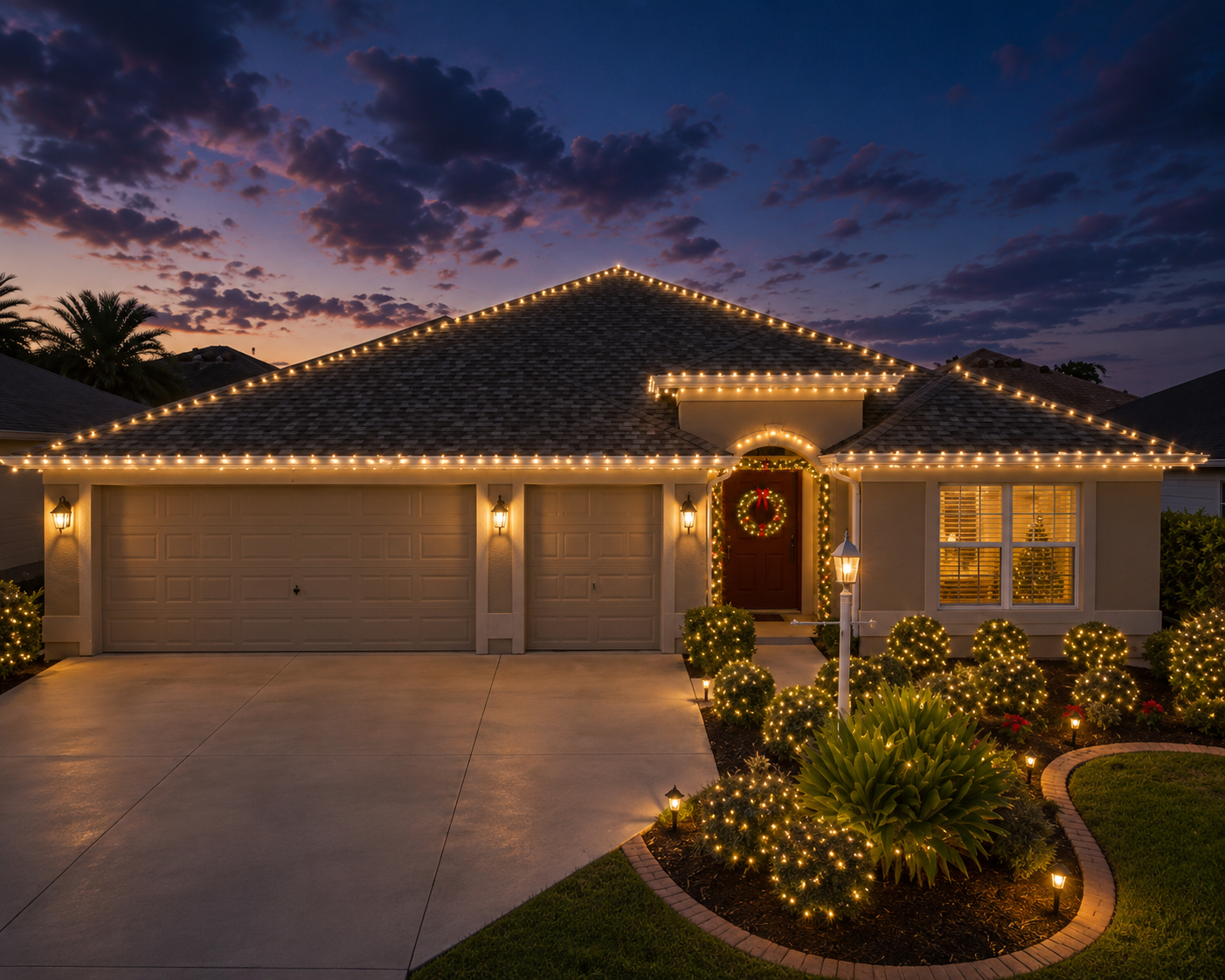 Dazzling Holiday Lights on Home