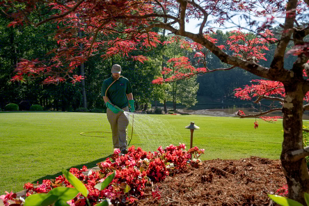 hallowell turf doctor techinican spraying for ticks