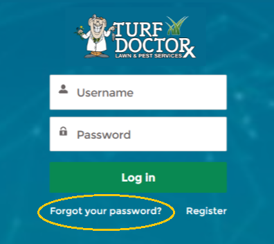 Customer Portal login screen showing "Forgot Password"